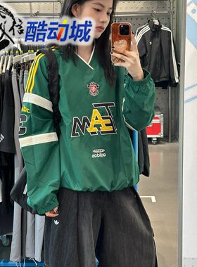 阿迪达斯三叶草男子V领长袖球衣