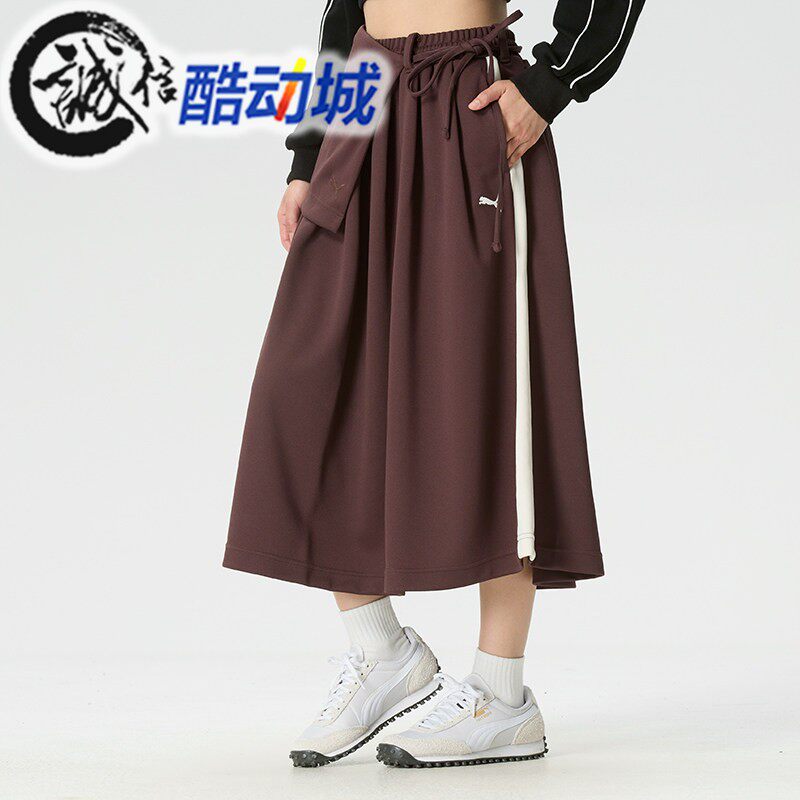 PUMA彪马女子2026夏季时尚撞色可拆卸运动休闲中长裙 639895-13