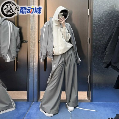 阿迪达斯三叶草女子宽松直筒裤