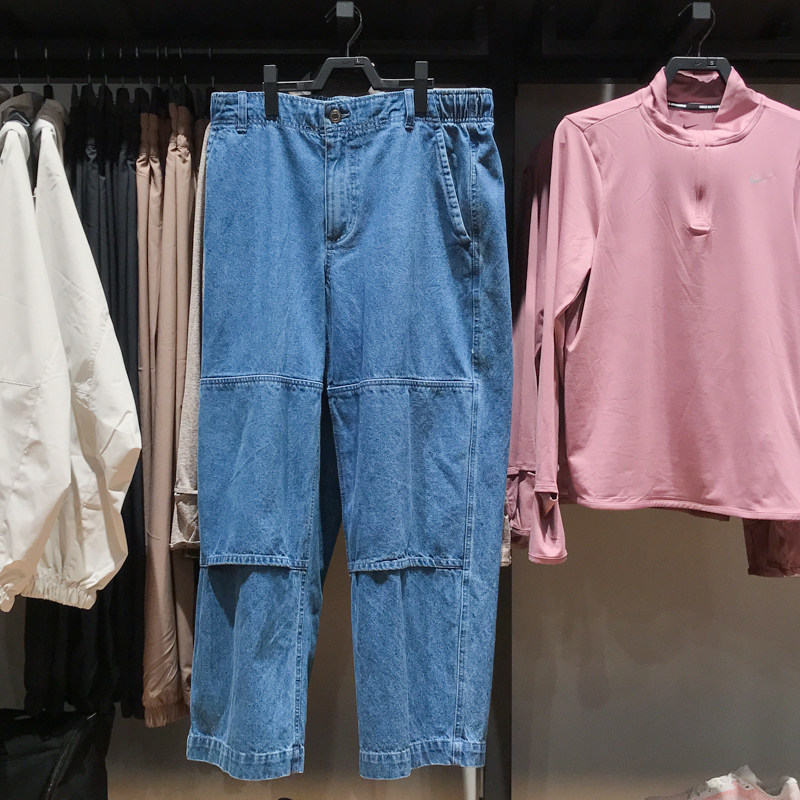 耐克男2025情人节款双膝结构宽松时尚百搭滑板牛仔长裤HJ4267-491