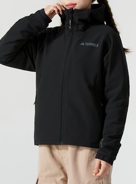 ADIDAS阿迪达斯女装2025春季新款防风运动连帽休闲夹克外套IS0304