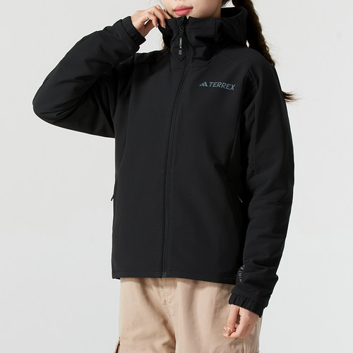 ADIDAS阿迪达斯女装2025春季新款防风运动连帽休闲夹克外套IS0304