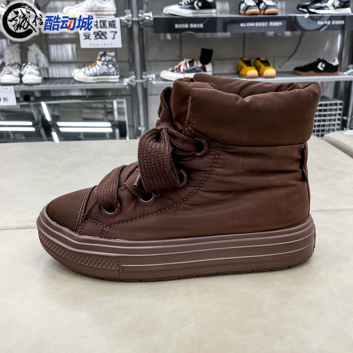 Converse匡威男女鞋2025冬季新款保暖蓬蓬短靴面包运动鞋 A12940C