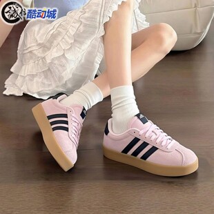 3粉色百搭运动休闲T头鞋 COURT JP7629 阿迪达斯女子2026夏新款