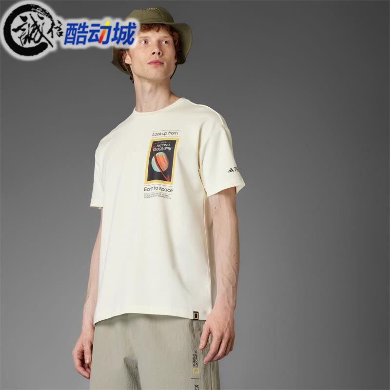 阿迪达斯联名款情侣户外短袖T恤