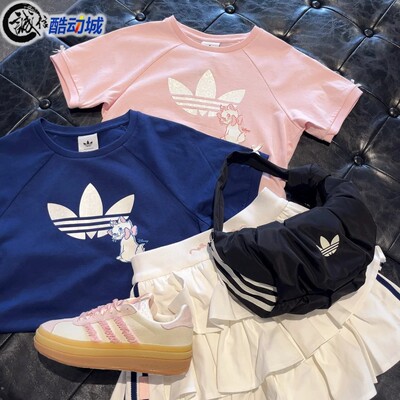 阿迪达斯三叶草纯棉透气短袖