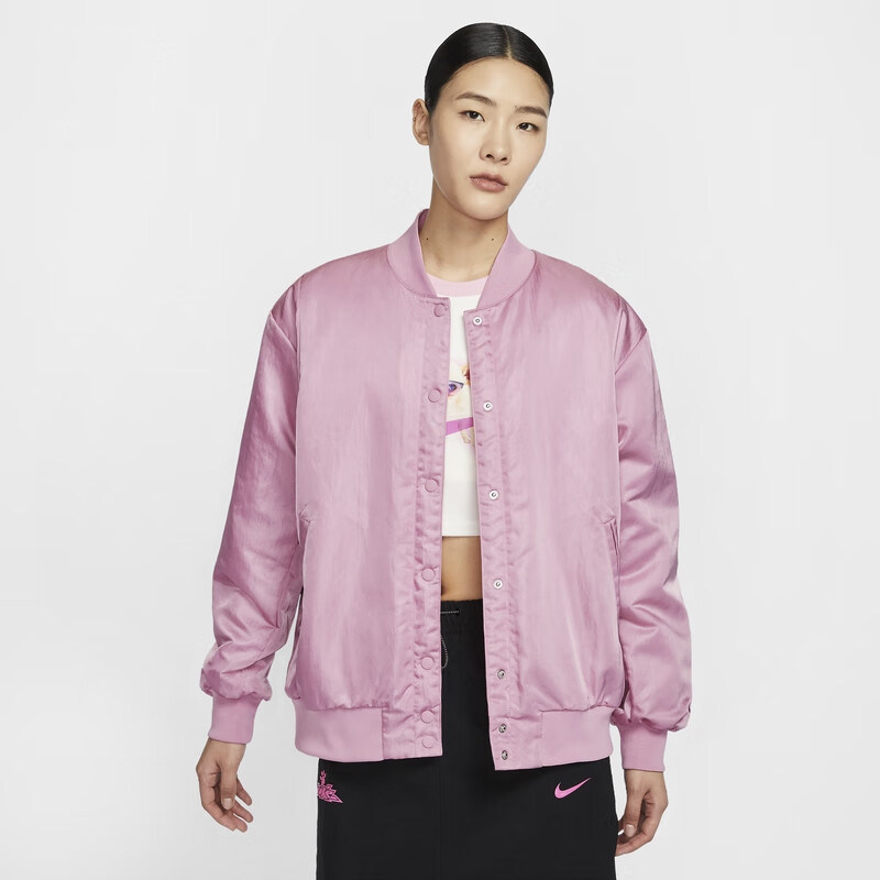 耐克女子2025春季新款SPORTSWEAR宽松梭织运动夹克外套HJ0972-699
