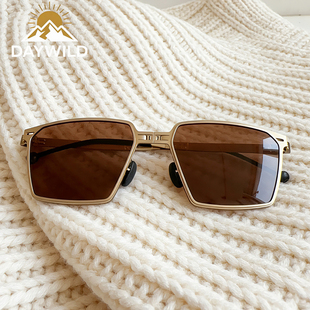 DAYWILD新款折叠太阳眼镜男女同款偏光开车墨镜UV400可配近视眼镜