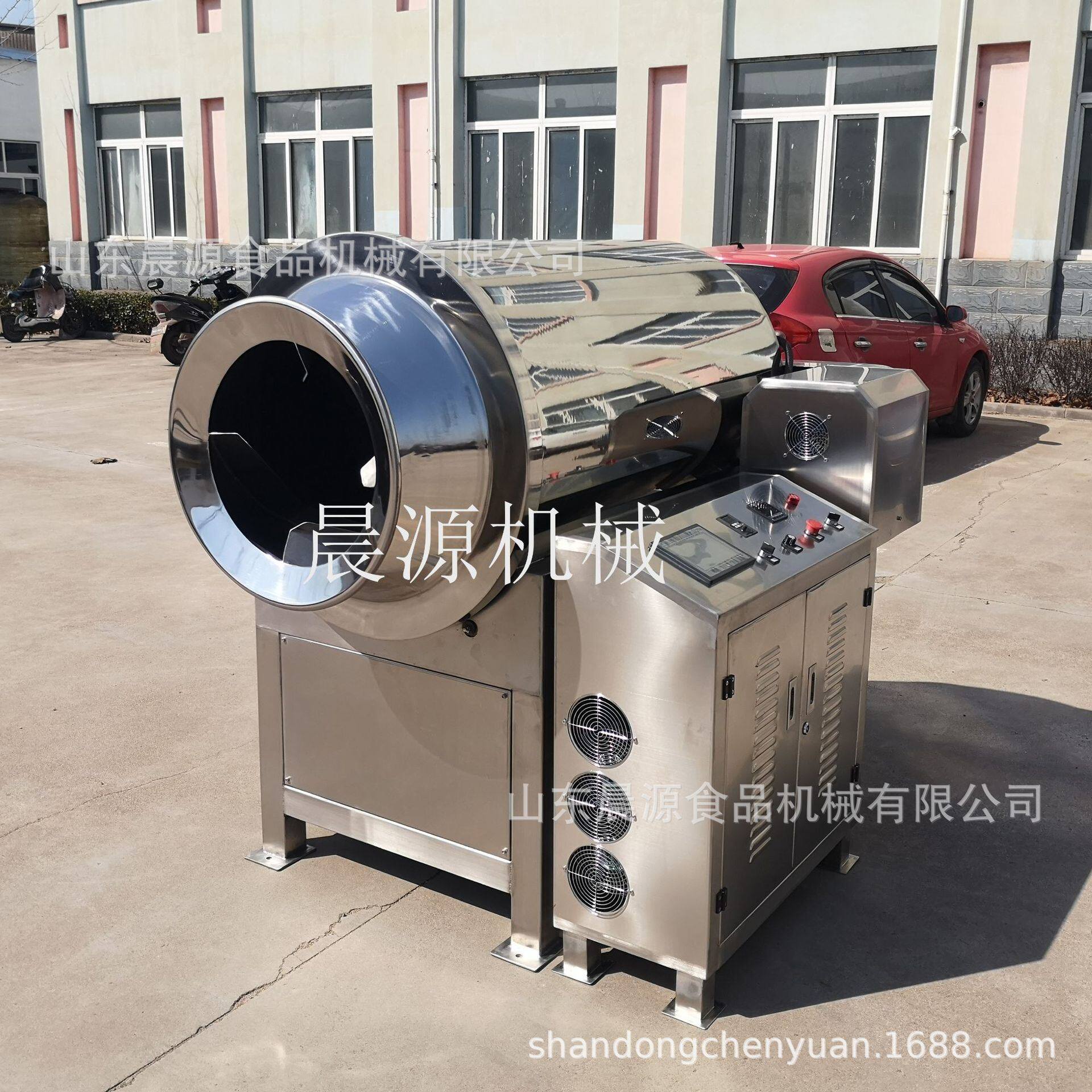 小型炒货机厂家哑巴豆滚筒炒制设备滚筒式菜籽芝麻炒货机