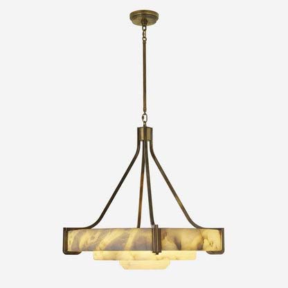 轻奢高级感天然大理石餐厅吊灯