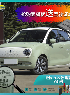 欧拉19-22款黑猫奶油绿色汽车补漆油漆深划痕刮痕修复自喷漆套装