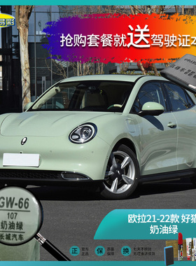 欧拉21-22款好猫奶油绿色汽车补漆油漆深划痕刮痕修复自喷漆套装