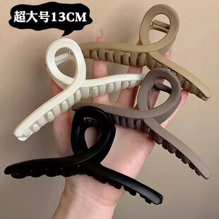 磨砂抓夹大号发夹新款高级感发抓后脑勺发量多盘发卡鲨鱼夹子超大