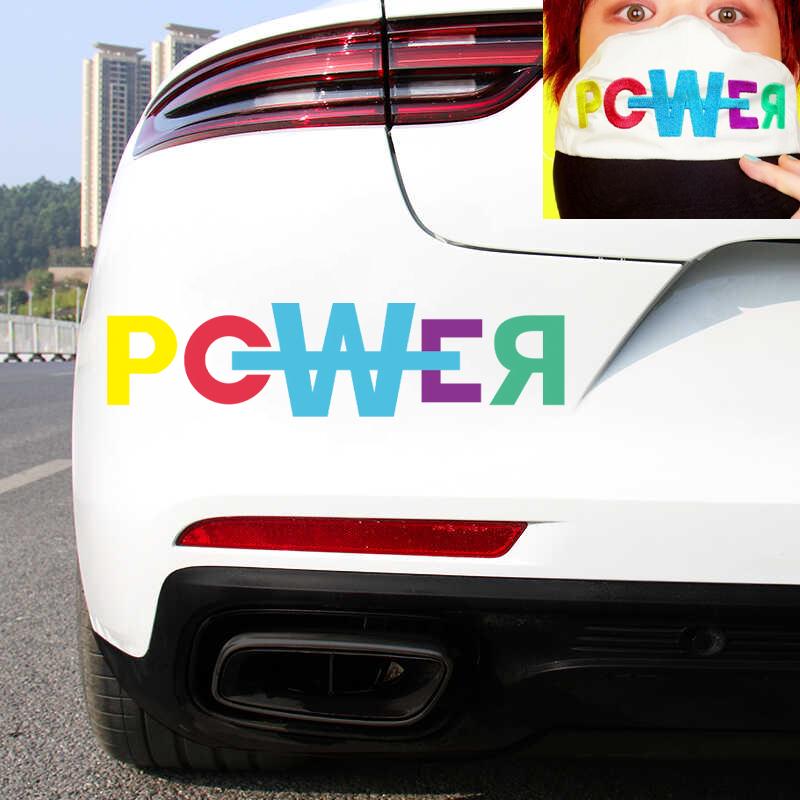 权志龙GD同款字母刺绣汽车贴