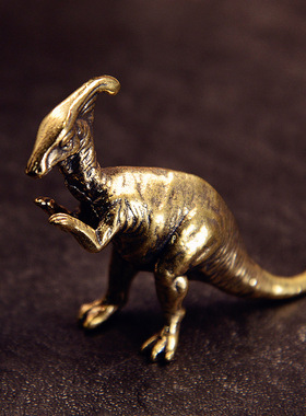 纯黄铜恐龙摆件侏罗纪工艺品客厅办公室家居创意饰品桌面摆件