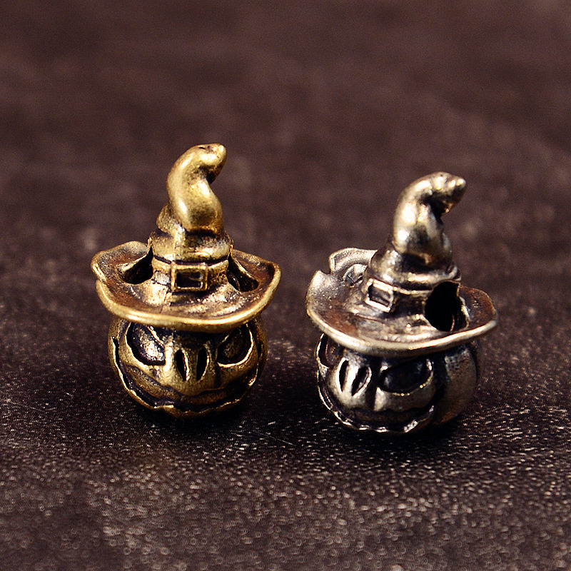 纯黄铜南瓜巫师刀坠EDC伞绳坠手电坠钥匙扣挂件DIY孔配饰挂坠,饰品/流行首饰/时尚饰品新,摆件,淘宝优惠券,粉丝福利购,淘宝优惠卷