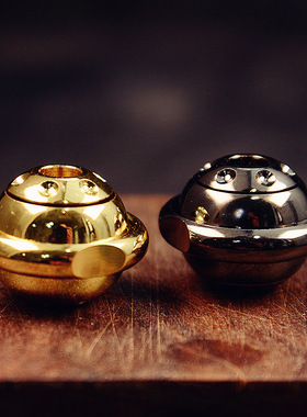 黄铜星球刀坠指尖陀螺个性edc伞绳坠解压旋转高奢挂坠吊坠铜工艺