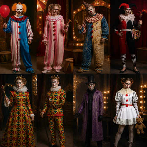 万圣节cos服回魂潘尼怀斯Joker小丑粉色小丑服cosplay舞台服