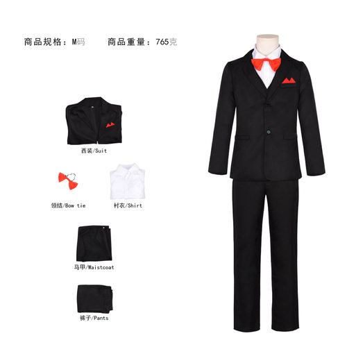 现货电锯惊魂比利cos服万圣节恐怖竖锯娃娃服装杀人魔王cosplay