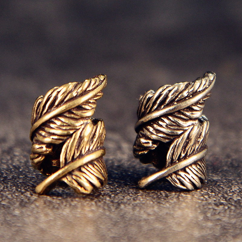 复古黄铜羽毛骷髅刀坠EDC伞绳坠手电坠钥匙扣挂件DIY配饰挂坠,饰品/流行首饰/时尚饰品新,摆件,淘宝优惠券,粉丝福利购,淘宝优惠卷