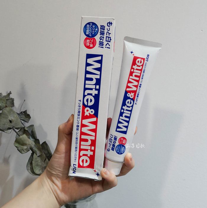 日本 LION獅王 牙膏 WHITE&white 特.效美白 大白管 150G