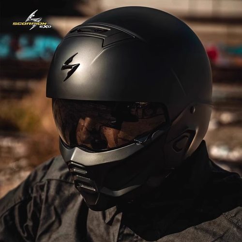 蝎子新款二代摩托车复古骑行头盔