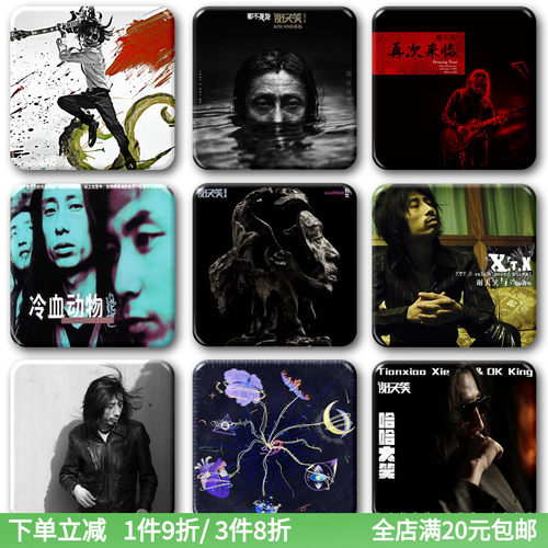 谢天笑专辑CD周边徽章胸针摇滚乐队音乐会挂件潮玩应援物料冰箱贴