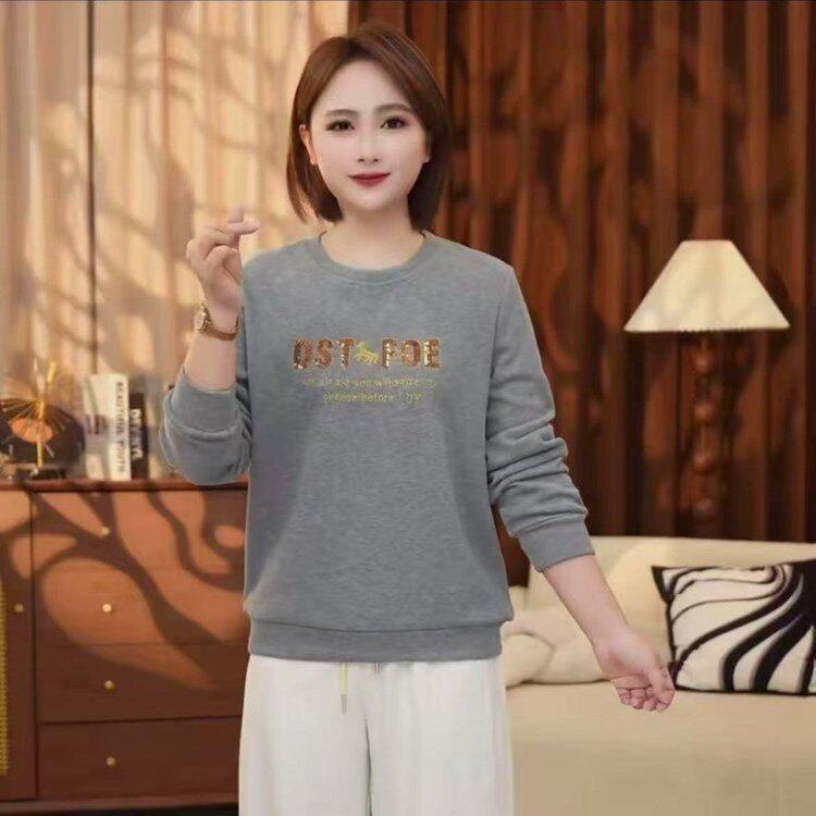 正品春季新款亮片卫衣大货已出2026时尚休闲宽松上衣女装