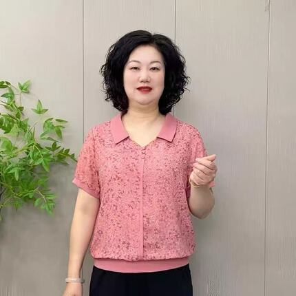 一件代发夏季新款时尚拼色宽松印花洋气百搭休闲减龄短袖T恤上衣