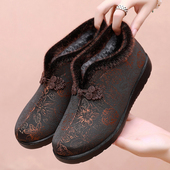 老北京布鞋 女棉鞋 老年保暖老人奶奶鞋 冬季 老太太软底防滑妈妈棉鞋