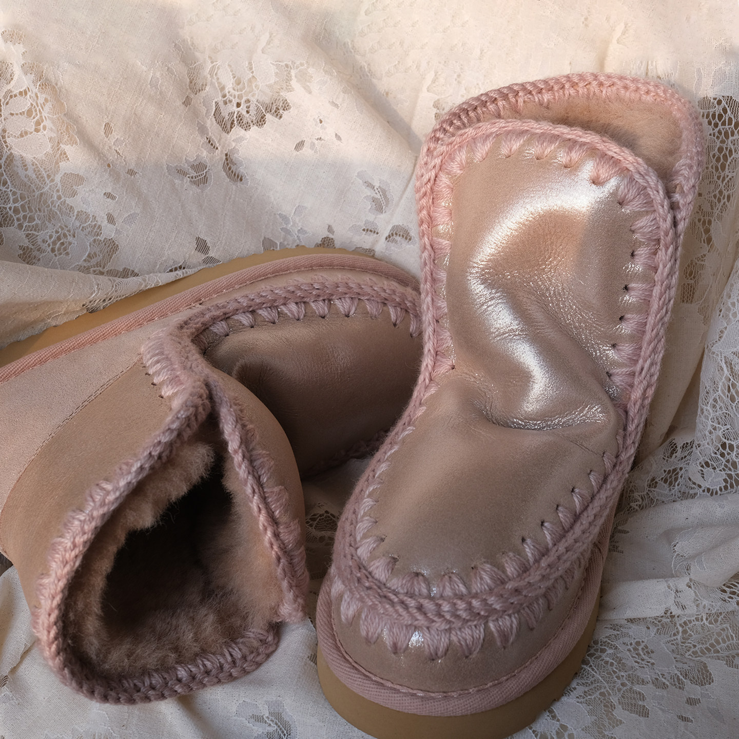 POHIOSY新款羊皮毛一体雪地靴