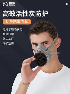 3200防毒面具防尘防喷漆专业化工气体农药甲醛电焊烟活性炭口罩