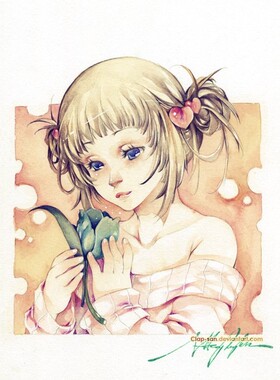 S0007设计素材资料 越南画家Clap-san的水彩和素描漫画120P