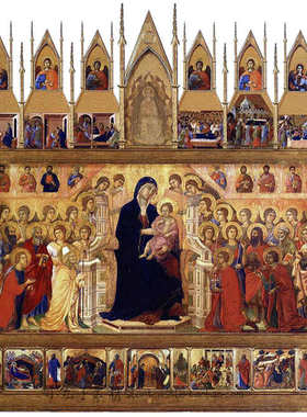 S0008复古设计素材资料杜乔·迪·博尼塞尼亚1255—1319绘画作品