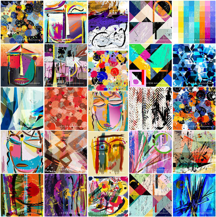 A0139矢量AI设计素材 25张抽象现代艺术风格几何纹样背景印花包装,商务/设计服务,设计素材/源文件,淘宝优惠券,粉丝福利购,淘宝优惠卷