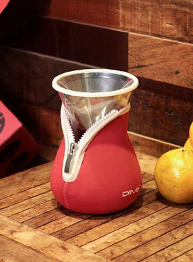 [清库存]台湾Driver两用咖啡滤杯壶组 带杯套圣诞节限定款