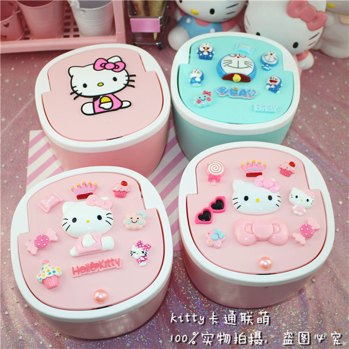 垃圾桶hellokitty机器猫弹盖