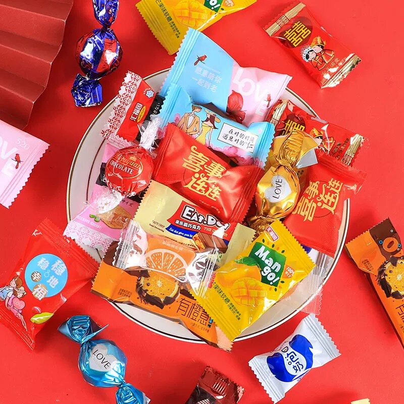 汇福园喜糖大礼包5斤散装订亲婚宴成品袋装糖混合搭配结婚零食