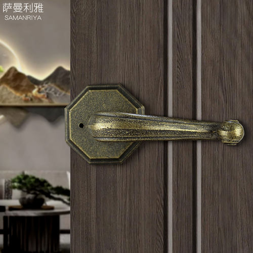萨曼利雅铜锁室内卫生间黄铜门锁