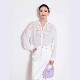 温柔风蕾丝镂空刺绣衬衫 南油品质2026春新款 法式 通勤度假宽松衬衣