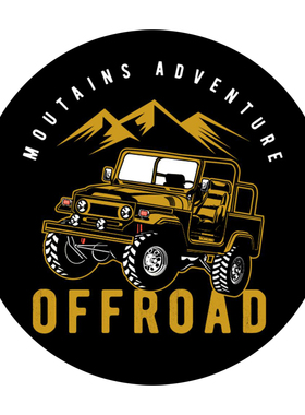 OFFROAD 穿越雪山自驾硬派越野镭射磁性车身贴反光车贴贴纸#1202