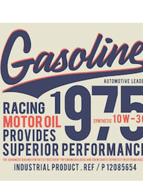 汽油1975 10w-30赛车机油racing motor oil老派热棒汽车贴纸贴花