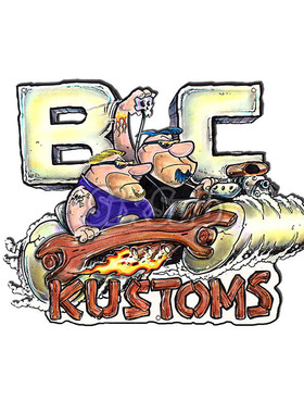 BC Kustoms Art 复古汽车摩托贴纸和贴花#027007