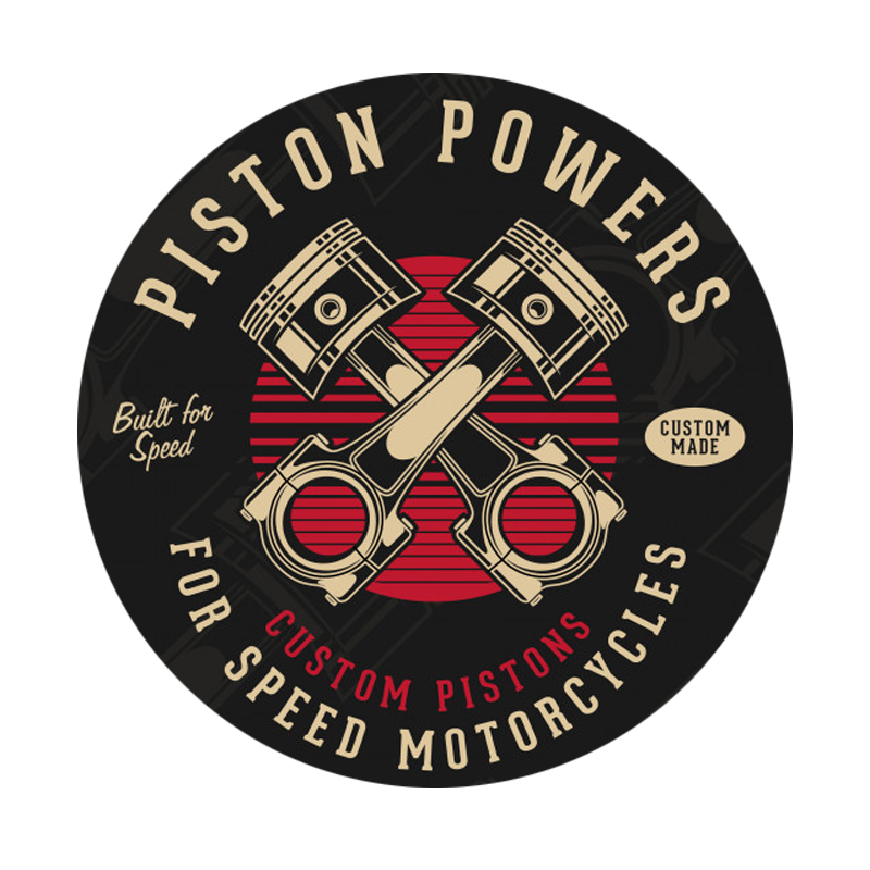 double pistons powers speed 活塞发动机摩托贴纸车贴#1243