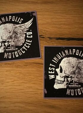 Motorcycle头骨天使Skull Angel Rockabilly＃053贴纸