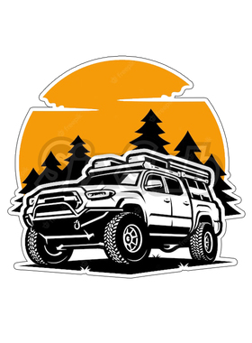 offroad overland越野硬派露营反光镭射磁性车贴23016#