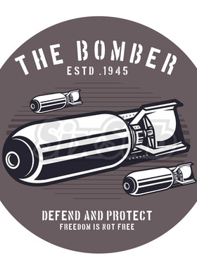 BOMER新款飞弹复古机车汽车镭射磁性反光车贴贴花#204012