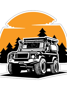 overland 硬派越野卫士坦克牧马人装饰车贴41202#