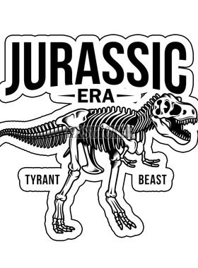 恐龙化石复古摩托车汽车反光镭射水晶胶立体贴#kx04