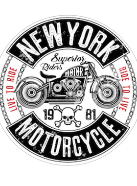 new york moto live to ride 1981纽约摩托现场骑1981车贴花